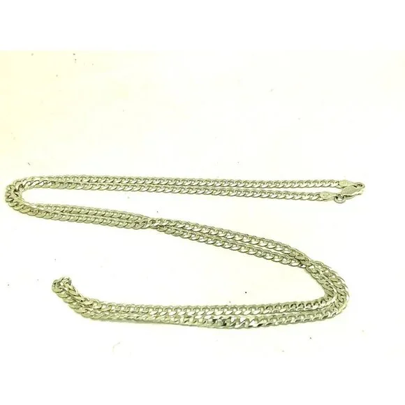 Sterling Silver Cuban Necklace 30'' inches Long Mens Women's Jewelry 18.…
